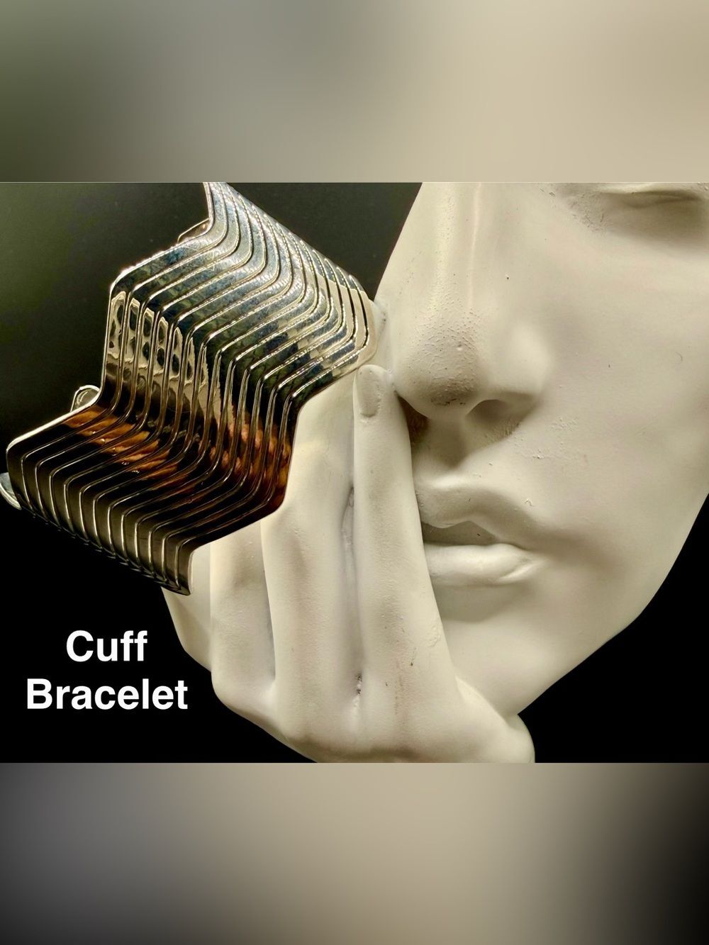 Cuff Silver Tone Bracelet